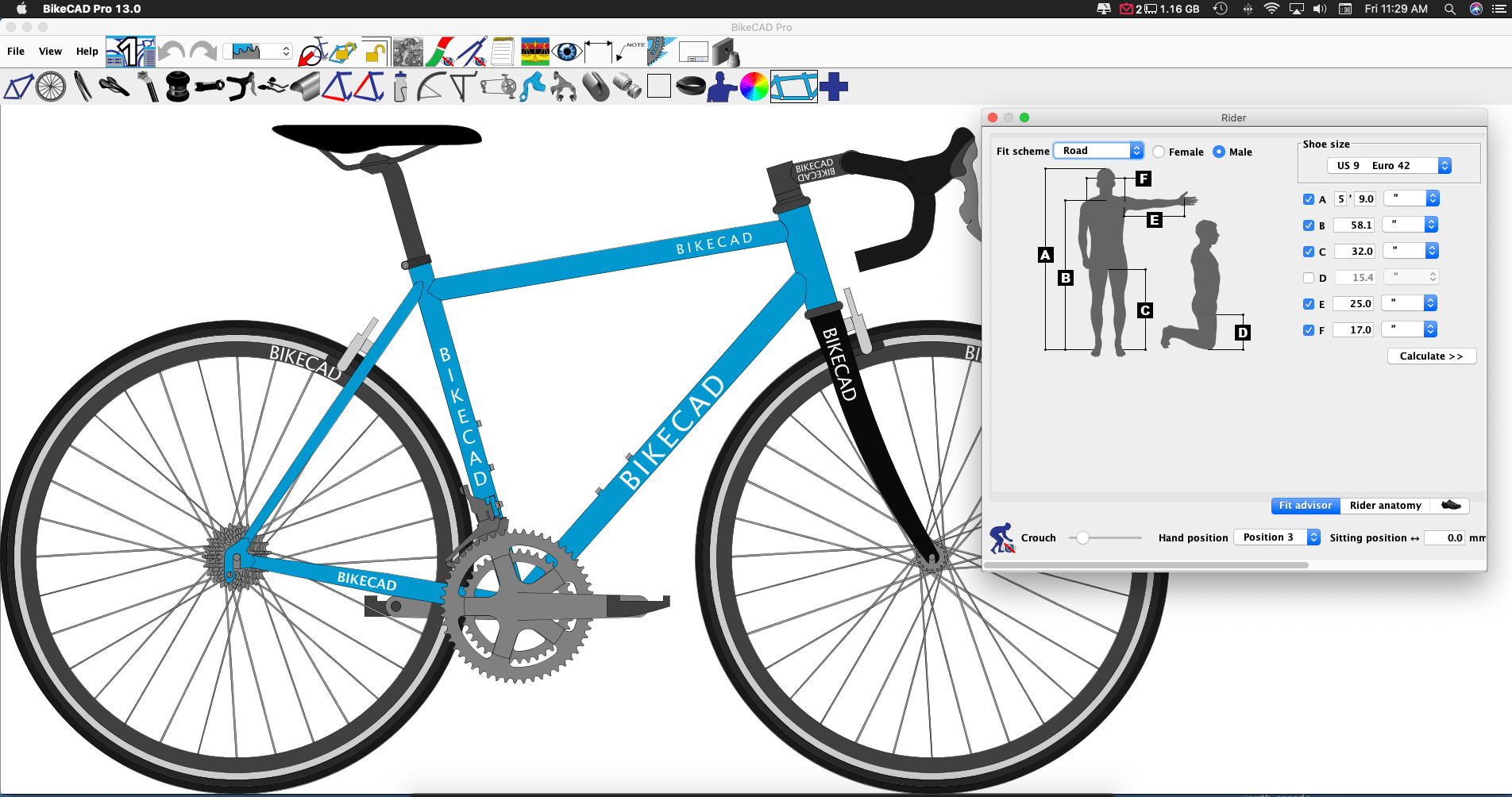 Bike cad hot sale pro